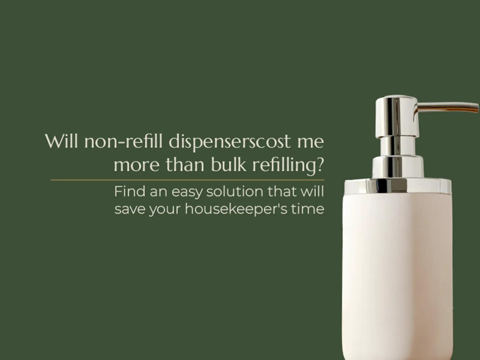 Article will non refill dispenserscost me more than bulk refilling