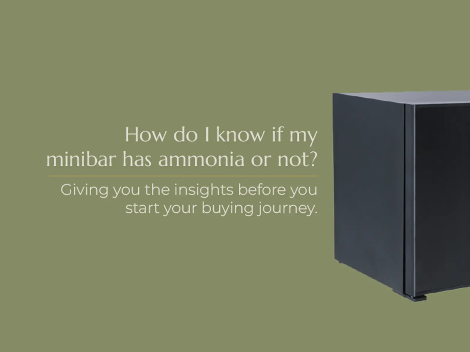 Article how do i know if my minibar has ammonia or not