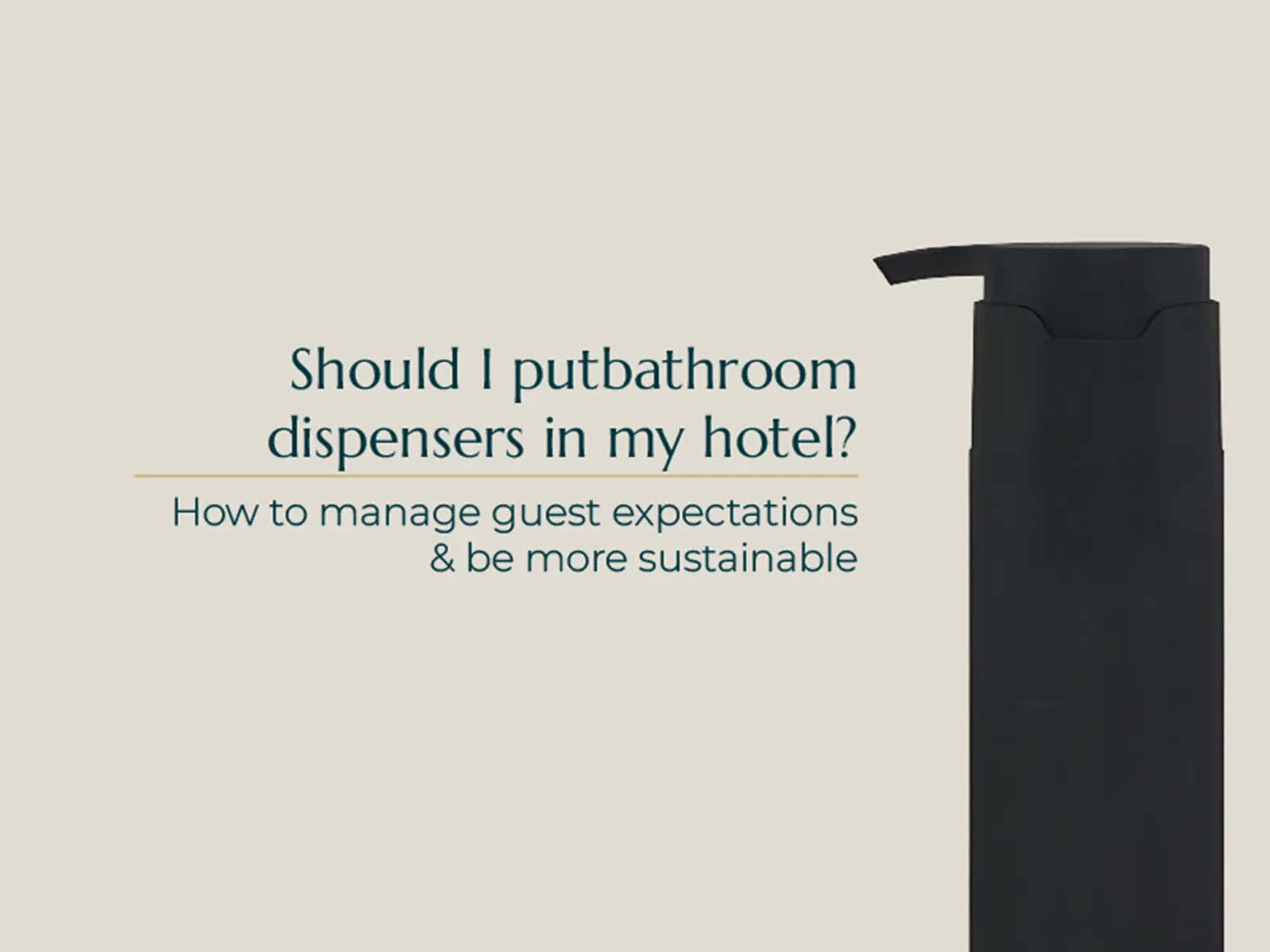 Article should i putbathroom dispensers in my hotel