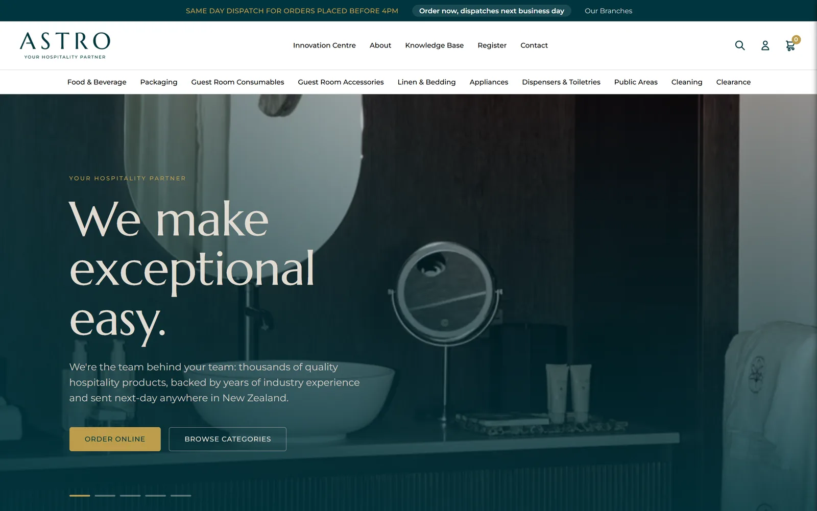 The new Astro website home page