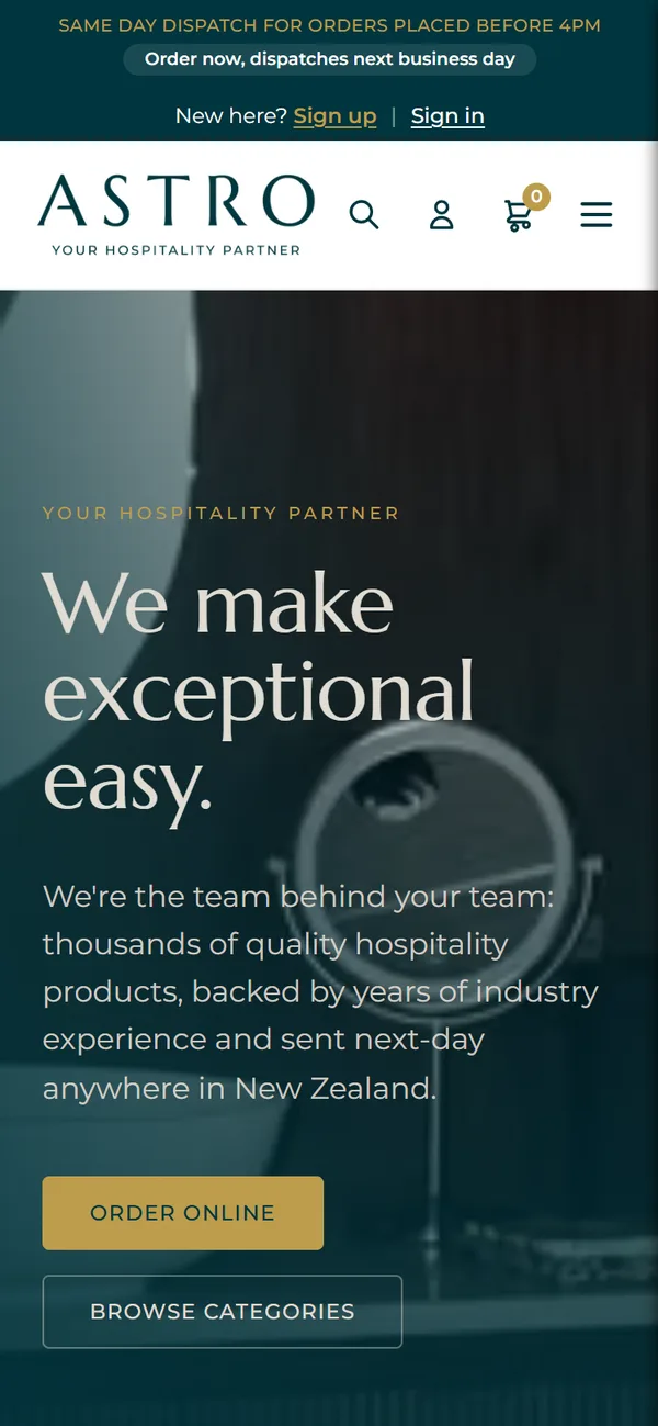 The new Astro website on a phone